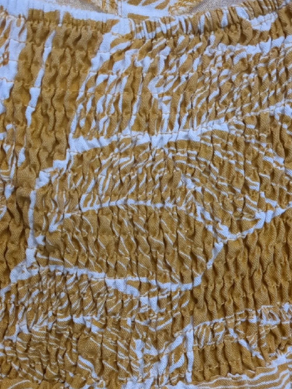 Mustard Yellow Leaf-Print Spaghetti Strap Jumpsuit - Picture 7 of 10